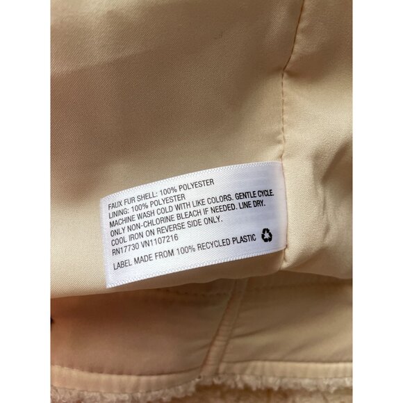 AVA & VIV Teddy Bear Sherpa Women's Jacket Faux Fur Polyester Cream Cozy Size 2X - Picture 6 of 8